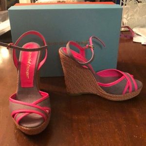 Jean-Michel Cazabat Lilac & Hot Pink Espadrilles